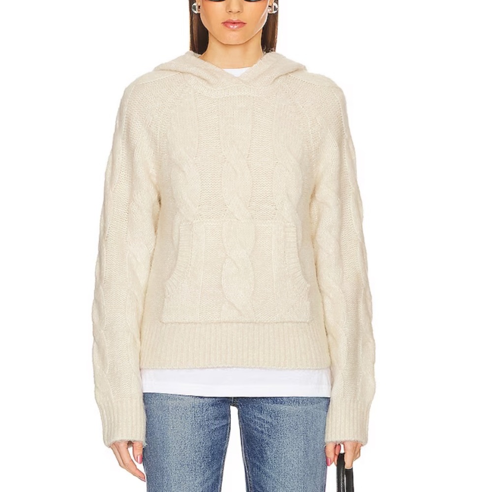 NWT Narelle Cable Hoodie in Ivory